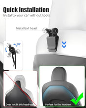Load image into Gallery viewer, Wukanleng Tesla Back Seat Tablet Mount for Model 3/Y, [Anti-Drop] Tesla Headrest iPad Holder with 360° Adjustable Road Trip Essentials for Kids Fits All 4.7-12.9'' Devices
