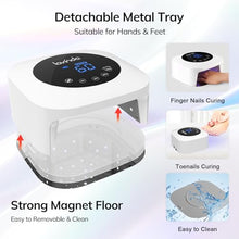 Load image into Gallery viewer, Lavinda UV LED Nail Lamp, Cordless Nail Lamp 54W Rechargeable Nail Dryer Gel Polish Light with Large LCD Display, Professional Gel Curing Lamp with 4 Timer Setting Auto Sensor for Salon and Home
