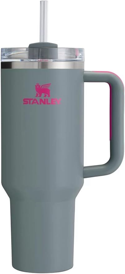 STANLEY Quencher H2.0 FlowState Stainless Steel Vacuum Insulated Tumbler with Lid and Straw for Water, Iced Tea or Coffee (Grey Rock, 30 oz)