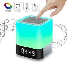 Load image into Gallery viewer, Night Light Bluetooth Speaker, Alarm Clock Bluetooth Speaker Touch Sensor Bedside Lamp MP3 Player, Dimmable Multi-Color Changing Bedside Lamp
