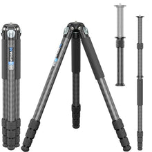 Load image into Gallery viewer, 81&#39;&#39; Compact Carbon Fiber Tripod for Camera WEYLLAN Heavy Duty Tripod Camera, 10-Layer Carbon Fiber Tube, 32.5mm Professional Tripod Leg, Travel Tripod for Camcorder Telephoto Lens, Max Load 20kg
