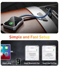 Load image into Gallery viewer, SWITCHFLUX Wireless Carplay Adapter,2024 Upgraded Apple CarPlay Converts Wired to Wireless Adapter for iPhone,No Delay Carplay Dongle for Apple iOS 10 &amp; Android 11 and Above
