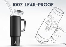 Load image into Gallery viewer, Meoky 40 oz Tumbler with Handle and Straw, Insulated Tumbler with Lid and Straw, Stainless Steel Travel Mug, Keeps Cold for 34 Hours, 100% Leak Proof, Fits in Car Cup Holder (Night)

