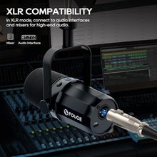 Load image into Gallery viewer, FDUCE SL40 USB/XLR Dynamic Microphone for Podcasting, Gaming, Live Streaming and Recording, Built-in Headphone Output, LED Mute Button, All Metal, Voice Isolation Technology
