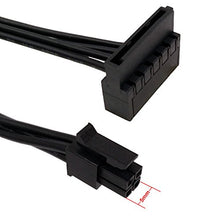 Load image into Gallery viewer, COMeap (2-Pack) SATA Power Cable for Lenovo Motherboard, ATX Mini 4 Pin to 2X Right-Angle SATA Hard Drive HDD Adapter 17.7-inch(45cm)
