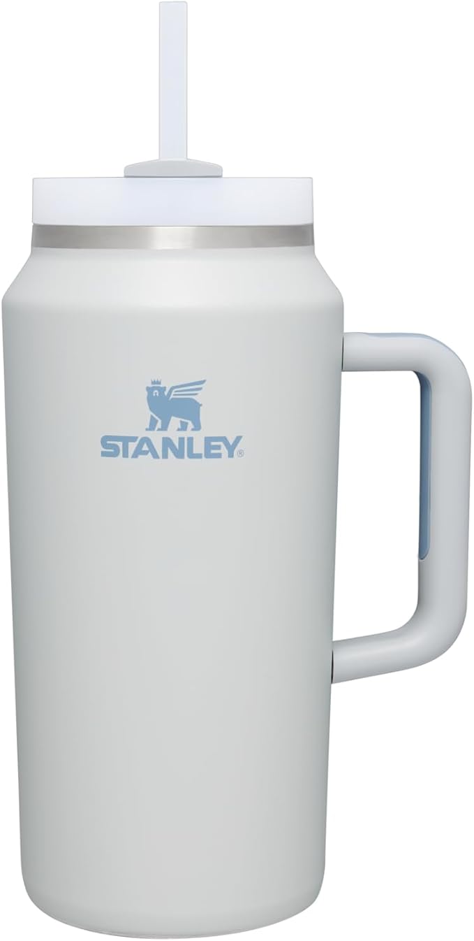 STANLEY Quencher H2.0 FlowState Stainless Steel Vacuum Insulated Tumbler with Lid and Straw for Water, Iced Tea or Coffee (Fog, 64 oz)