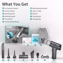 Load image into Gallery viewer, AX2V Handheld Vacuum Cordless Rechargeable - 2 in 1 Portable High Power Vacuum 16000PA Suction for Car with Cleaning Gel for Home, Pet, Car, Office
