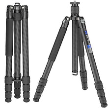 Load image into Gallery viewer, Carbon Fiber Tripod for Camera WEYLLAN 72.6&#39;&#39; Travel Camera Tripod Monopod, 32.5mm Carbon Camera Tripod Leg, Professional Carbon Travel Tripod for Sony Nikon Canon Fuji Dslr Camera (Without Ball Head)
