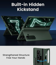 Load image into Gallery viewer, BXYJY for Samsung Galaxy Z Fold 7 Case Slim with Kickstand, Full Hinge Protection, Tempered Screen Protector, Shockproof Cover, Daily Drop Protective Phone Case for Samsung Galaxy Z Fold7 2025, Green
