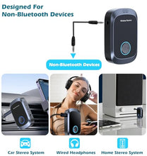 Load image into Gallery viewer, Bluetooth AUX Adapter for Car, Bluetooth Car Adapter for Music &amp; Handsfree Call, Wireless Audio Receiver for Home Stereo Volume Control, 11H Battery Life Music Receiver KAIY
