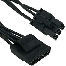 Load image into Gallery viewer, COMeap Molex Power Cable for EVGA PSUs, 6 Pin to 3X 4 Pin Molex Hard Drive Adapter Splitter for Some Specific Types of EVGA Power Supply 20-in(50cm)
