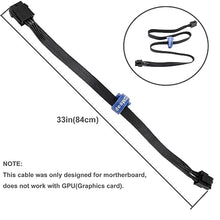 Load image into Gallery viewer, COMeap CPU 8 Pin Extension Cable CPU 8-Pin Female to 8 (4+4) Pin Male EPS 12V Extension for Motherboard (Not PCIe VGA) 33 inch (84 cm)
