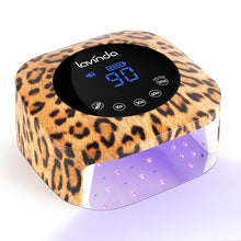 Load image into Gallery viewer, Lavinda LED Nail Lamp UV Light for Gel Nails 54W Cordless Rechargeable UV Lamp Nail Light with 4 Timer, 2X Faster Professional Gel Polish Curing Nail Dryer for Salon Use-Leopard Print
