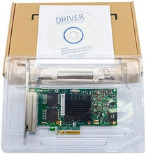 Load image into Gallery viewer, with Intel I350AM2 Chipset I350-T4 PCI-E X4 Quad RJ-45 Ethernet Network Card Adapter Controller NIC 10/100/1000Mbps
