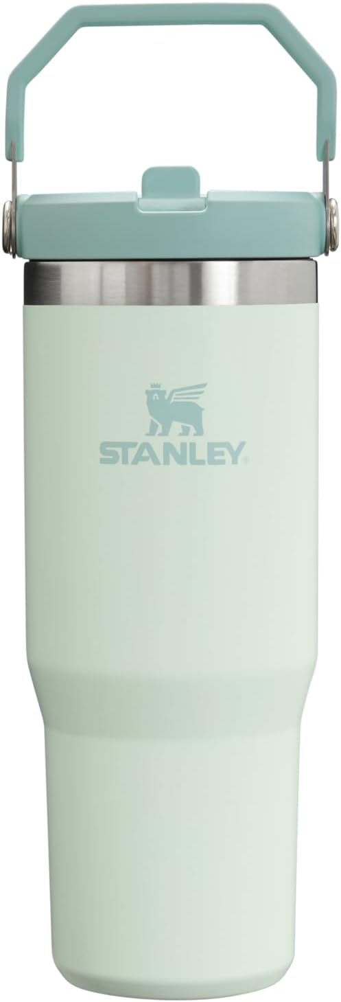 Stanley IceFlow Flip Straw Tumbler with Handle 30 oz | Twist On Lid and Flip Up Straw | Leak Resistant Water Bottle | Insulated Stainless Steel |BPA-Free | Mist