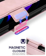 Load image into Gallery viewer, OCASE Compatible with Samsung Galaxy Z Fold7 Wallet Case with S Pen Holder, PU Leather Flip Folio Phone Cover with Card Slots, RFID Blocking, Kickstand &amp; Wrist Strap for Z Fold 7 2025, Pink
