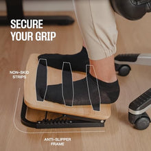 Load image into Gallery viewer, Adjustable Under Desk Foot Stool - Ergonomic Foot Rest with 7 Angles - Walnut
