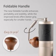 Load image into Gallery viewer, 1Zpresso J Manual Coffee Grinder Silver Capacity 35g with Assembly Stainless Steel Conical Burr - Numerical Internal Adjustable Setting
