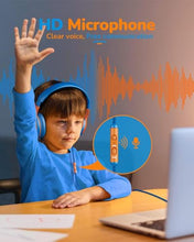 Load image into Gallery viewer, awatrue Kids Headphones Wired Toddler Headphones with Microphone, Over-Ear Headphones, 85/94dB Volume-Limiting, 3.5mm Jack, Foldable On-Ear Design - Safe &amp; Comfortable for Learning &amp; Entertainment
