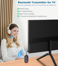 Load image into Gallery viewer, Bluetooth Adapter for Airplane Headphones, KAIY Bluetooth Transmitter Receiver, Wireless Audio Transmitter for TV/PC, AUX Car Adapter for Handsfree Call Music, Music Audio Receiver for Home Stereo
