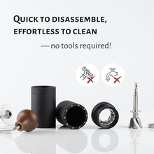 Load image into Gallery viewer, 1Zpresso X-Ultra Manual Coffee Grinder-Midnight Black, Well-built Sturdy Metal Body, Assembly Stainless Steel Burr, Numerical External Setting, Magnet Catch Cup, Faster Grind Efficiency Portable Mil
