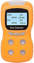 Load image into Gallery viewer, 4IN1 Gas Detector, Rechargeable Portable 4 IN1 Clip Gas Monitor Meter Tester Analyzer Sound Light Shock
