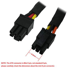 Load image into Gallery viewer, COMeap SATA Power Cable for Dell Inspiron 3653 3650 Series, Right-Angle SATA 15 Pin x2 to Mini 6 Pin ATX Adapter Compatible Part No. GP2JM 14.5-inch(37cm)
