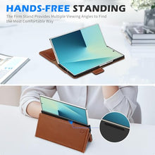 Load image into Gallery viewer, SHIELDON Wallet Case for Galaxy Z Fold7 2025, Genuine Leather Folio Case, Stand Function, RFID Blocking Card Slot Shock-Absorbent Compatible with Galaxy Z Fold 7 8.0&quot; - Retro Brown
