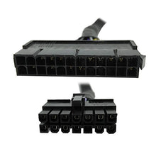 Load image into Gallery viewer, COMeap 24 Pin to 14 Pin ATX PSU Main Power Adapter Braided Sleeved Cable for IBM Lenovo PCs and Servers 12-inch(30cm) (Long Type)
