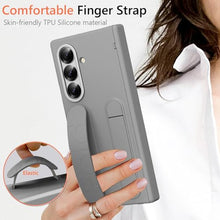 Load image into Gallery viewer, YQODSZ Wrist Strap for Samsung Galaxy Z Fold 7 Case, Finger Strap Full-Body Case with Kickstand Hinge Protection HD Screen Protector Raised Edge Protection Anti-Scratch Stand Cover for Z Fold 7 Grey
