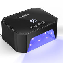 Load image into Gallery viewer, Lavinda 54W UV LED Nail Lamp – Plug-in Gel Nail Light with LCD Display, 4 Timers, Auto Sensor, Dual Wavelength, Nail Dryer for Home &amp; Salon – Black

