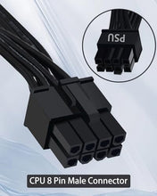 Load image into Gallery viewer, COMeap CPU Cable for Corsair PSUs, CPU 8 Pin Male to Dual CPU 8 Pin (4+4 Detachable) Male EPS-12V Motherboard Power Adapter for Thermaltake ARESGAME Power Supply 27-inch(69cm)
