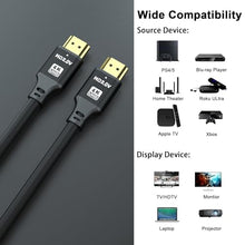 Load image into Gallery viewer, jojobnj HDMI Cable 35ft, 4K@60Hz, 18Gbps High Speed HDMI 2.0 Cord, Ultra HD,Ethernet Audio Return,Video 4K,1080p,3D,Arc, HDR Compatible with Xbox,PS5/PS4,HDTV,Laptop ect(Black)

