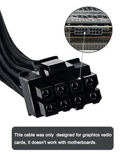 Load image into Gallery viewer, COMeap PCIE Cable for EVGA, PCIe 8 Pin Male to Dual PCIe 8 Pin (6+2) Male GPU Power Cable for EVGA Power Supply 25-inch(63cm) Black
