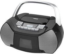 Load image into Gallery viewer, Naxa Electronics NPB-268 Portable CD/Cassette Boombox, Silver/Black

