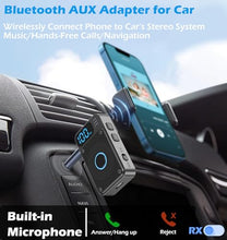 Load image into Gallery viewer, Airplane Bluetooth Adapter for AirPods Headphones, Bluetooth Transmitter for TV Headphones, Wireless Audio Receiver for Home Stereo, 3.5mm AUX Adapter for Car, KAIY Wireless 5.4 Transmitter Receiver
