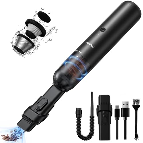 RUBOT Handheld Vacuum Cleaner, 16000PA Powerful Suction Car Vacuum Protable Cordless?Keyboard Cleaner Mini Cordless Vacuum for Car Home and Office