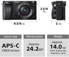 Load image into Gallery viewer, Sony Alpha A6100 Mirrorless Camera with 16-50mm and 55-210mm Zoom Lenses, ILCE6100Y/B, Black
