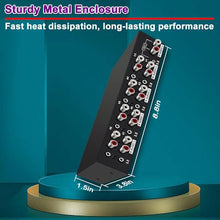Load image into Gallery viewer, FlyroadUp 3.5mm Aux + RCA L/R Bi-Directional Stereo Audio Switch 8 in 1 Out A/B Analog Audio Switcher Selector
