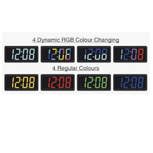 Load image into Gallery viewer, HANNLOMAX HX-160CR PLL FM Radio Alarm Clock, 2.5" LED Display with RGB Color (7 Regular Colors and 4 Dynamic Color Charging Mode), Display Dimmer Function, AC Operation only. (Purple)
