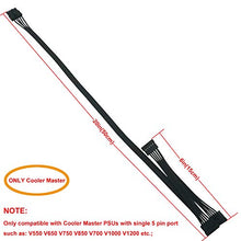 Load image into Gallery viewer, COMeap SATA Power Cable for Cooler Master PSUs, 5 Pin to 3X 15 Pin SATA Hard Drive HDD Power Adapter Splitter for BTC Mining Riser Card 20-in(50cm)
