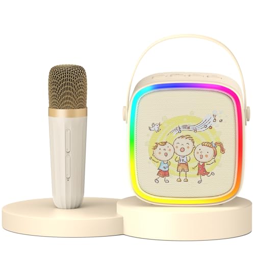 Karaoke Machine for Kids, Mini Karaoke Machine with Wireless Microphone for Home Party Singing, Kids Birthday Gifts Music Toys for Girls Boys Family, Portable Speaker for Music Playing
