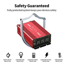 Load image into Gallery viewer, YSOLX 1000W Power Inverter 12v to 110v, DC to AC Converter with 3 AC Outlet, 1000 Watt Inverter for 12v Truck/Rv/Camping/Home/Emergency Power
