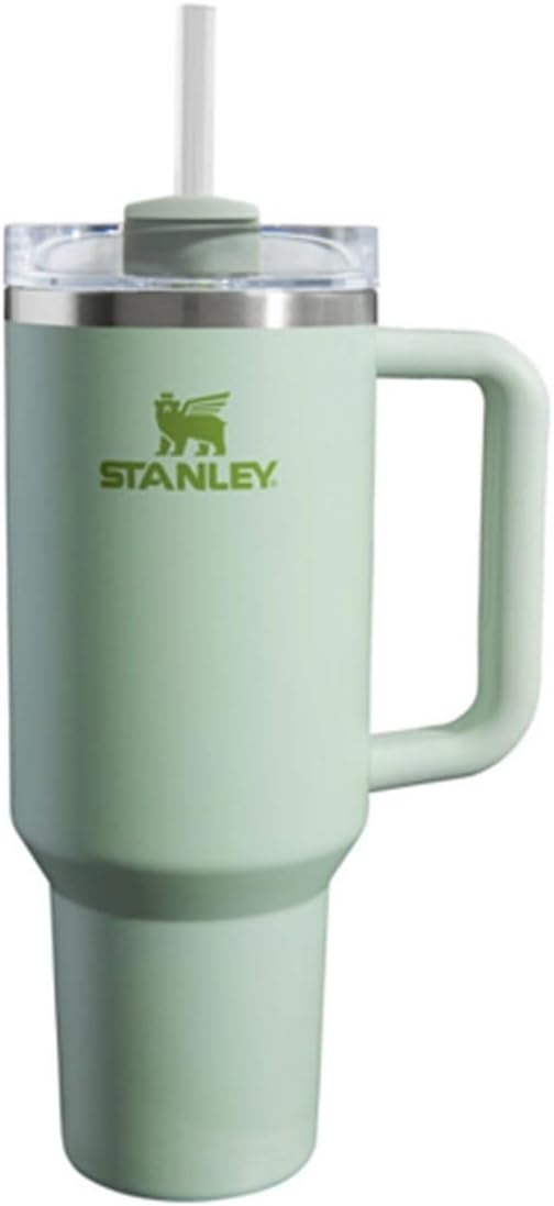 STANLEY Quencher H2.0 FlowState Stainless Steel Vacuum Insulated Tumbler with Lid and Straw for Water, Iced Tea or Coffee (Green Divine, 40 oz)