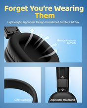 Load image into Gallery viewer, awatrue Kids Bluetooth Headphones, Wireless Headphones with HD ENC Microphone, 50 Hours Playtime, Safe Volume,Type C Fast Charging,Foldable Over Ear Headphone for Children/Teens/Smart Device (Black)

