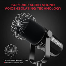 Load image into Gallery viewer, FDUCE XLR Dynamic Microphone for Vocal Recording, Podcasting, Gaming, Live Streaming&amp;Broadcasting, All Metal Cardioid Mic, Voice-Isolating Technology SL40X
