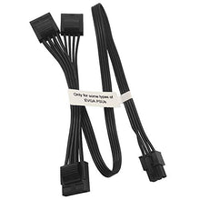 Load image into Gallery viewer, COMeap Molex Power Cable for EVGA PSUs, 6 Pin to 3X 4 Pin Molex Hard Drive Adapter Splitter for Some Specific Types of EVGA Power Supply 20-in(50cm)

