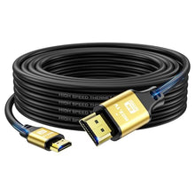 Load image into Gallery viewer, jojobnj HDMI Cable 35ft, 4K@60Hz, 18Gbps High Speed HDMI 2.0 Cord, Ultra HD,Ethernet Audio Return,Video 4K,1080p,3D,Arc, HDR Compatible with Xbox,PS5/PS4,HDTV,Laptop ect(Gold)
