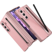Load image into Gallery viewer, Hovisi for Samsung Galaxy Z Fold 7 Case with [S Pen] [with Hinge Protective &amp; Screen Protector] Leather Back Case, Protective Phone Case for Samsung Galaxy Z Fold 7 5G Phone Case with S Pen Pink
