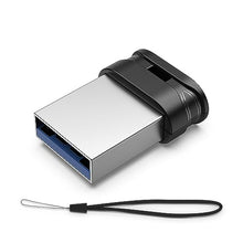 Load image into Gallery viewer, RAOYI USB Stick 128GB USB 3.0 Flash Drive with Lanyard,128G Mini Fit Memory Stick Ultra Slim Thumb Drive Zip Drive for PC Desktop-Black

